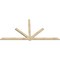 Ekena Millwork Kennewick Rough Sawn Timber Gable Bracket, Douglas Fir, 108"W x 54"H x 2"D x 4"F, 12/12 Pitch GBW108X54X0204KEN00RDF - alternate 3
